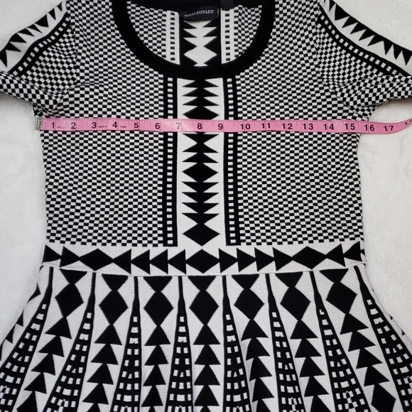 Nina Leonard Geometric Fit and Flare Dress - Picture 5 of 10